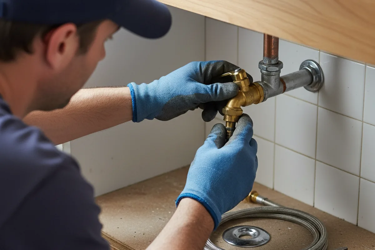 Shutoff valve and fitting work during Emergency Plumbing in Great Mills